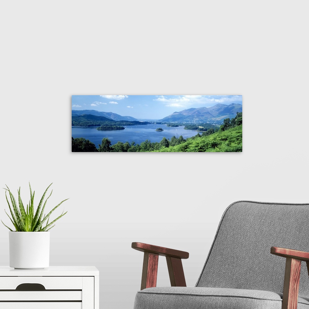 A modern room featuring Derwentwater Cumbria The Lake District England