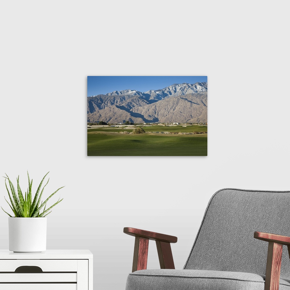 A modern room featuring USA, California, Palm Springs, Desert Princess Golf Course and Mountains, winter