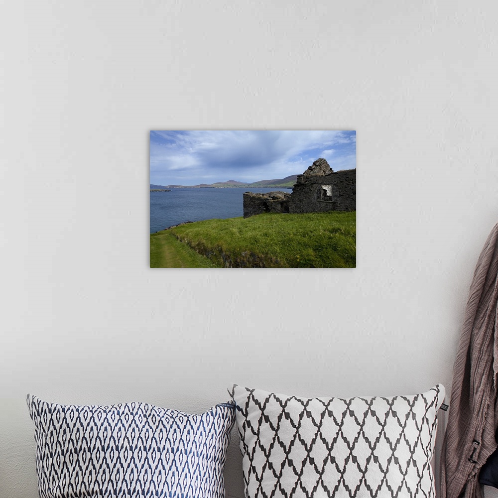 A bohemian room featuring Deserted Cottages on Great Blasket Island, County Kerry, Ireland