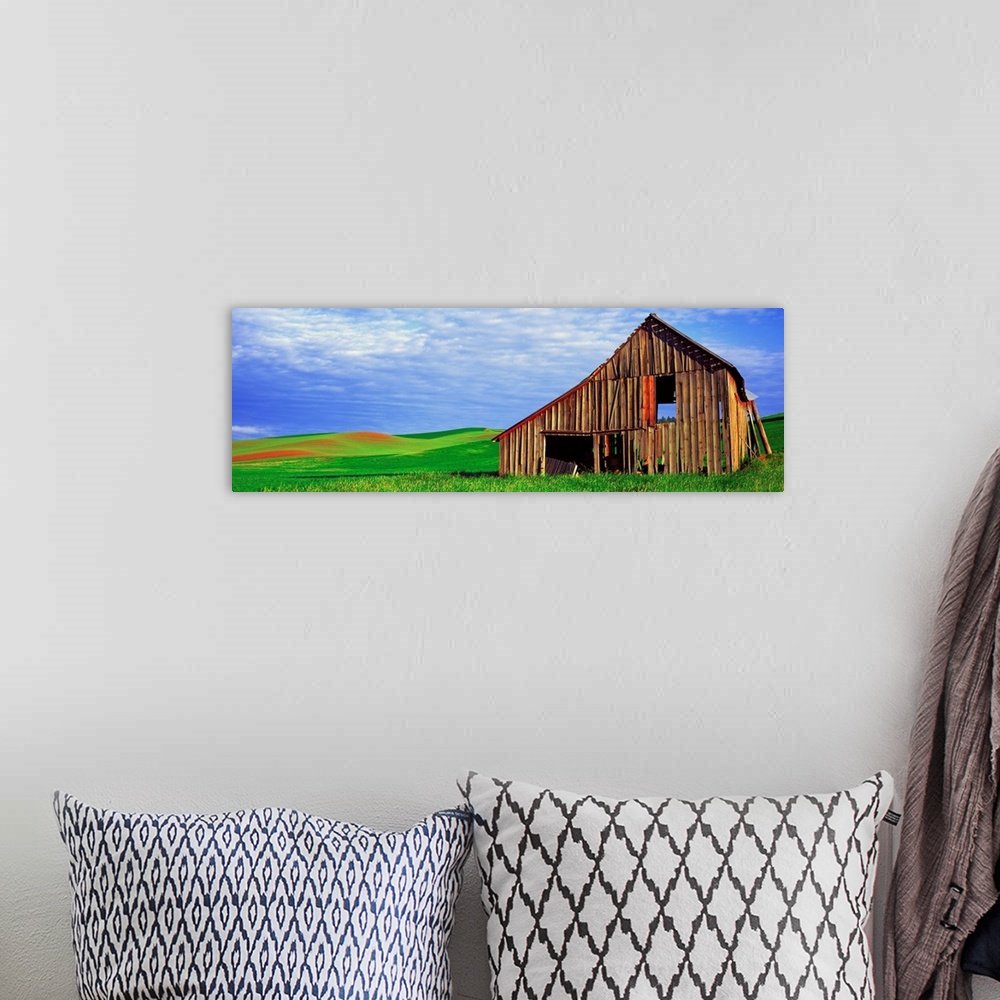 A bohemian room featuring Dilapidated barn in a farm, Palouse, Whitman County, Washington State