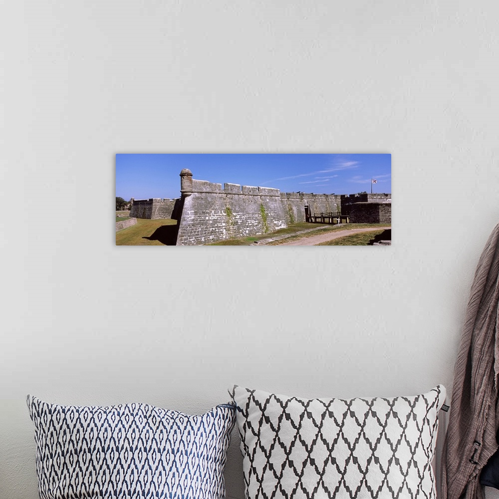 A bohemian room featuring Dirt road passing by a fort, Castillo De San Marcos National Monument, St. Augustine, Florida