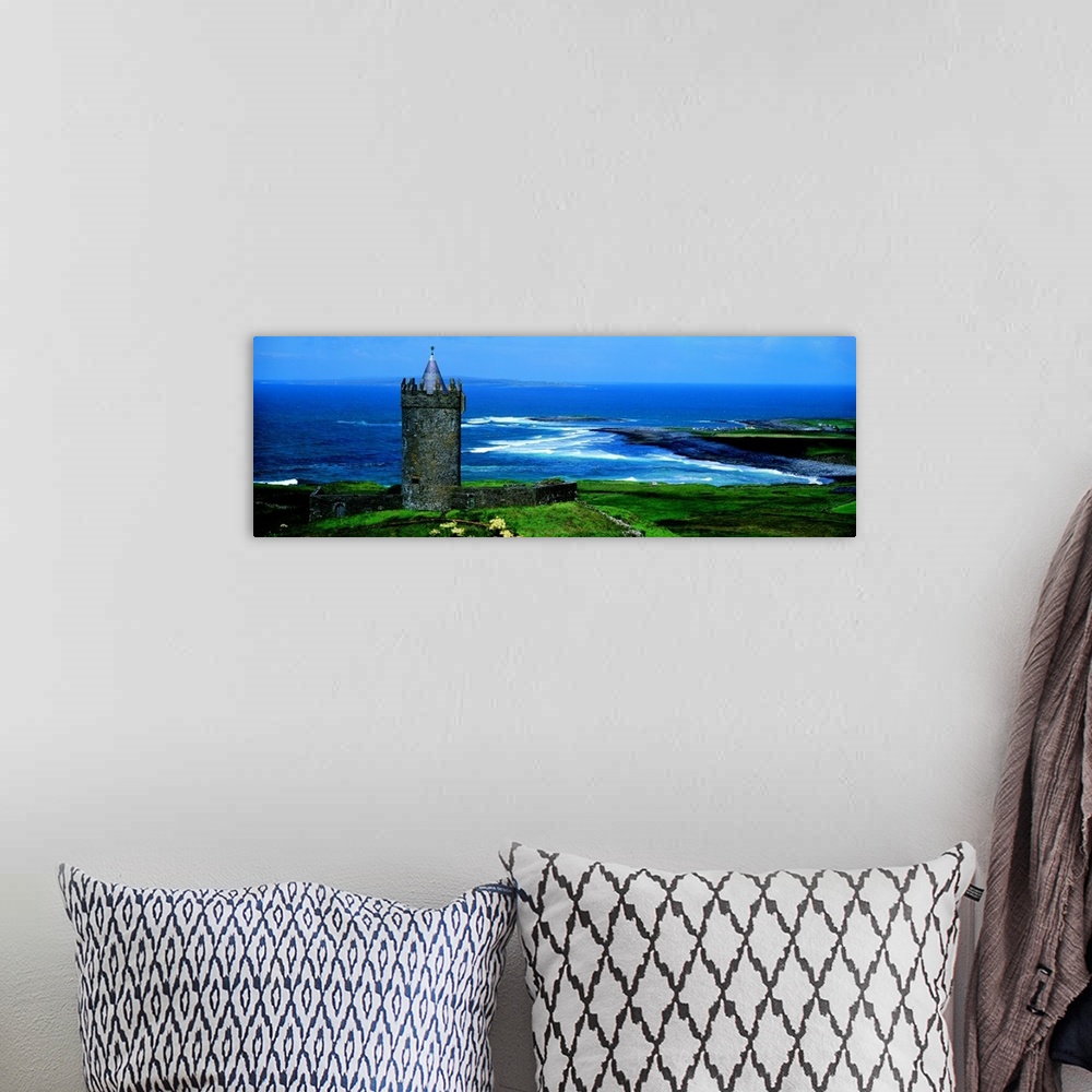 A bohemian room featuring Doonagore Castle County Clare Ireland