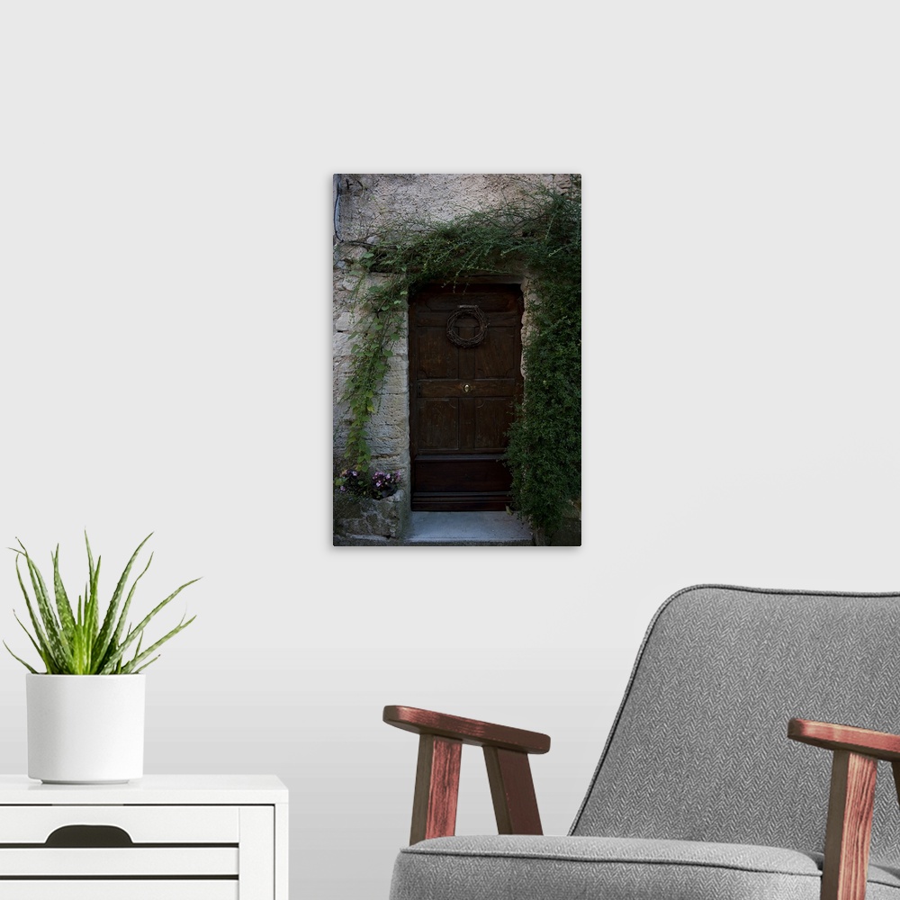 A modern room featuring Doorway of a house, Venasque, Vaucluse, Provence Alpes Cote dAzur, France