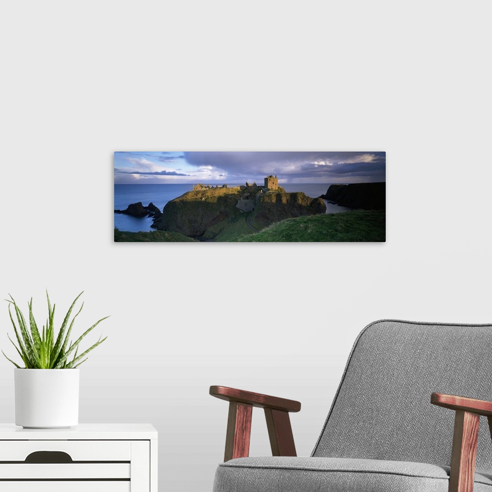 A modern room featuring Dunnottar Castle Scotland