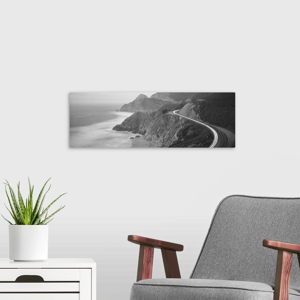 A modern room featuring Dusk, Highway 1, Pacific Coast, California, USA