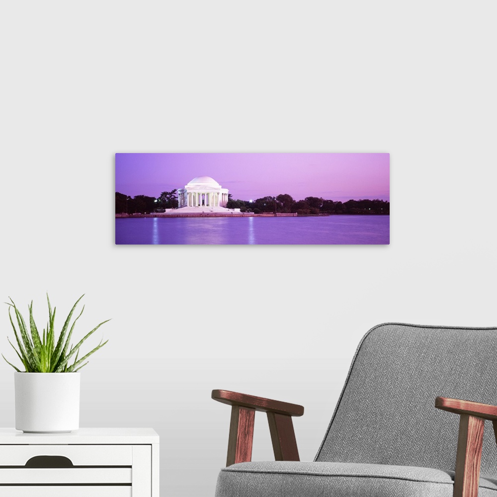A modern room featuring Dusk Jefferson Memorial Washington DC