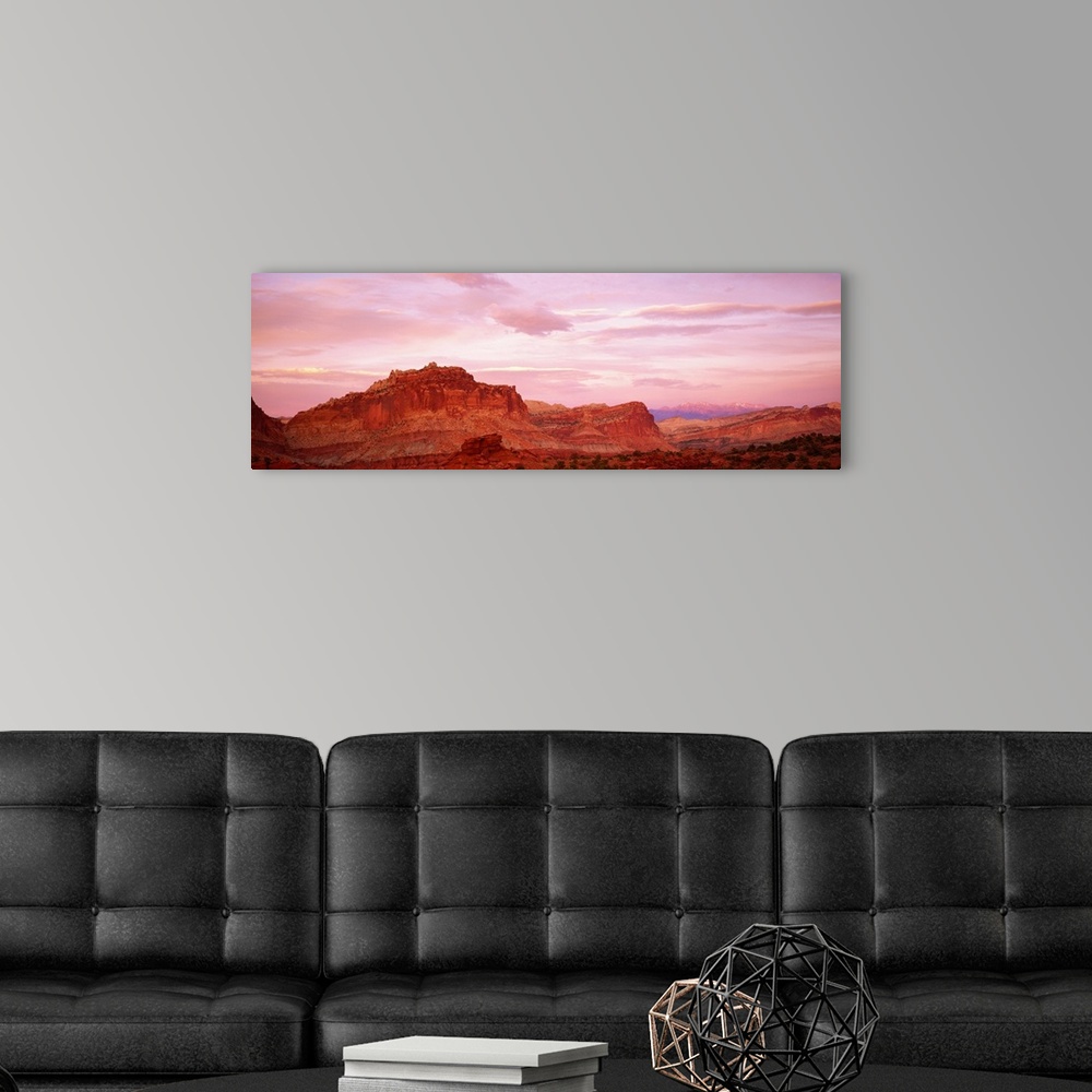 A modern room featuring Dusk Panorama Point Capital Reef National Park UT
