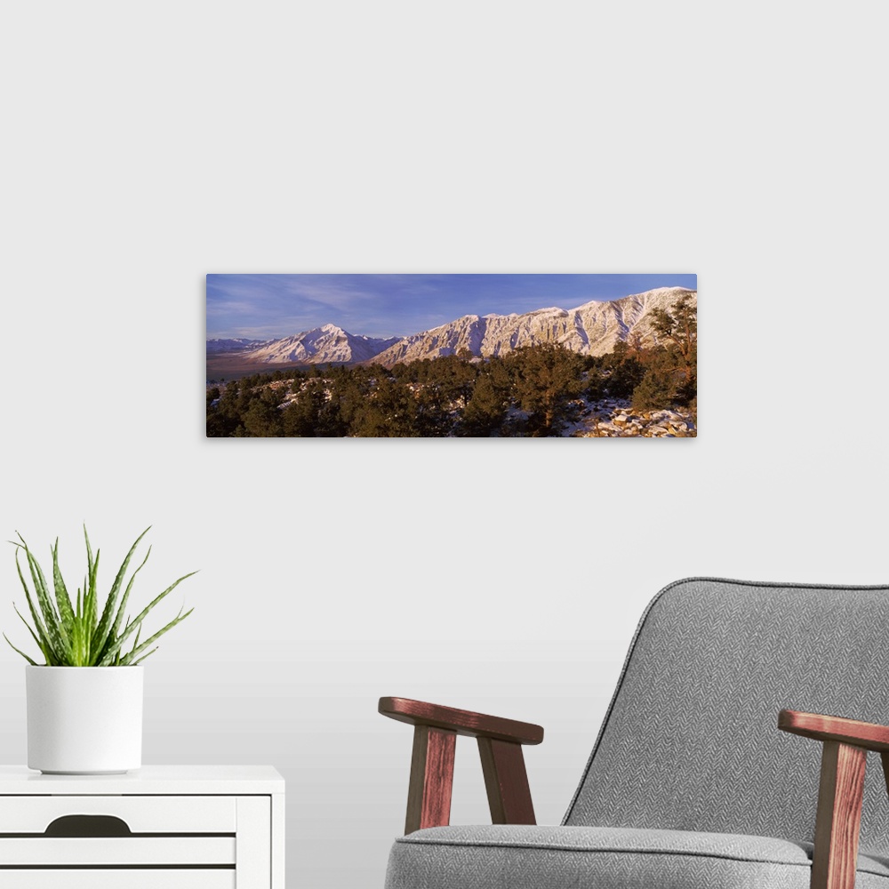 A modern room featuring Eastern Sierra Mountains CA