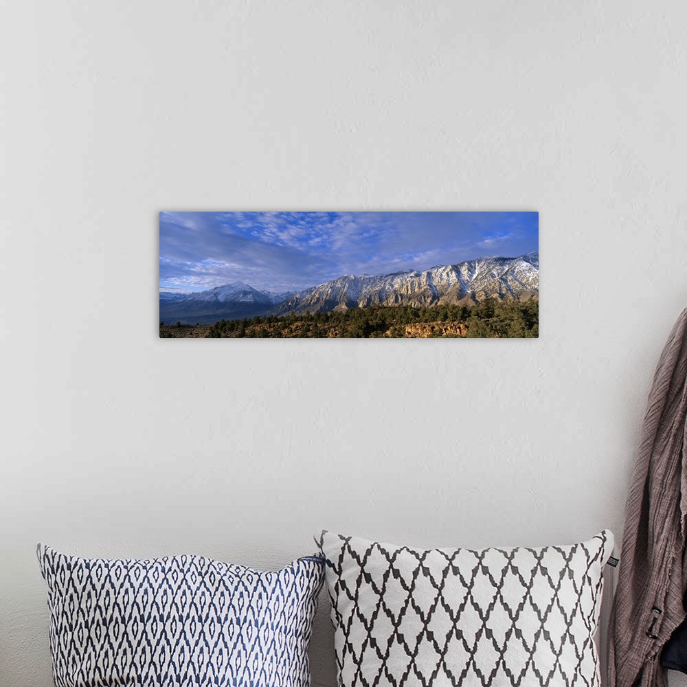 A bohemian room featuring Eastern Sierra Mountains CA