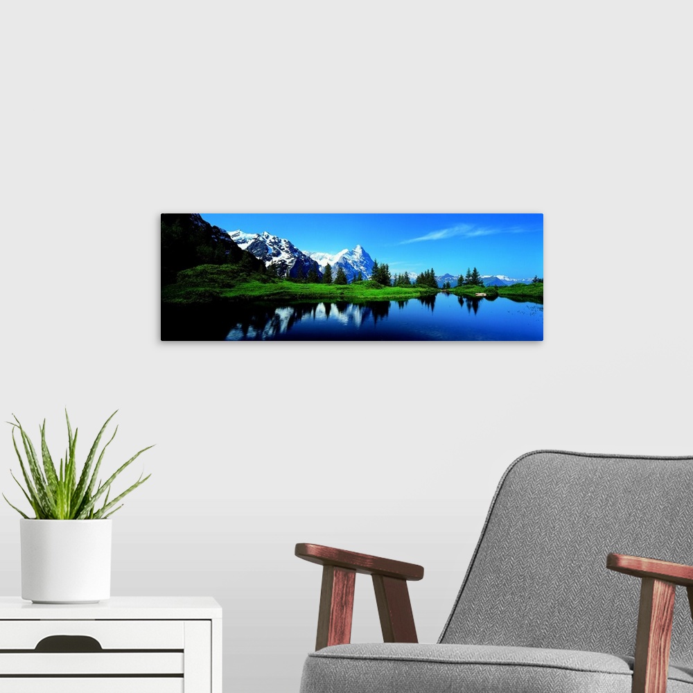 A modern room featuring Eiger Grindelwald Switzerland