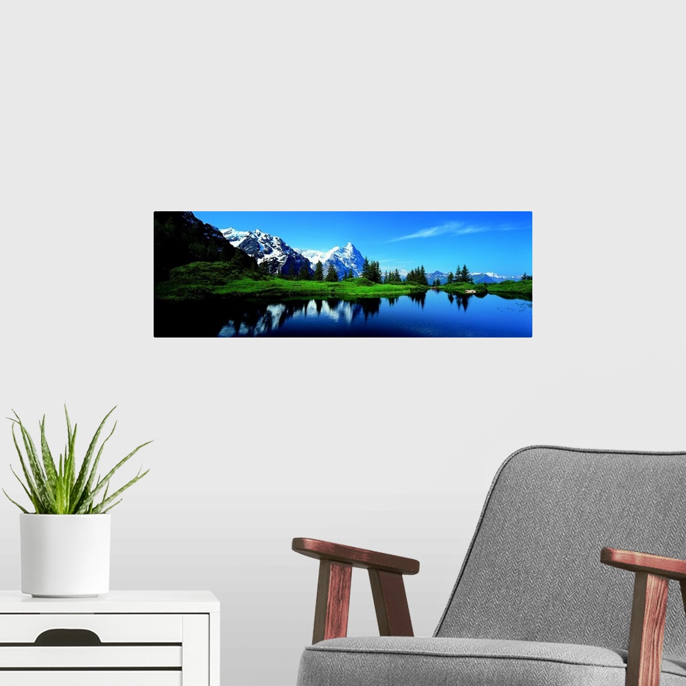 A modern room featuring Eiger Grindelwald Switzerland