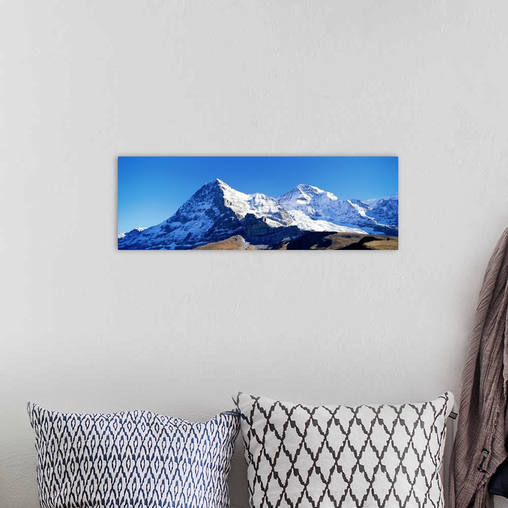 A bohemian room featuring Eiger North Wall & area Eiger & Monch Switzerland