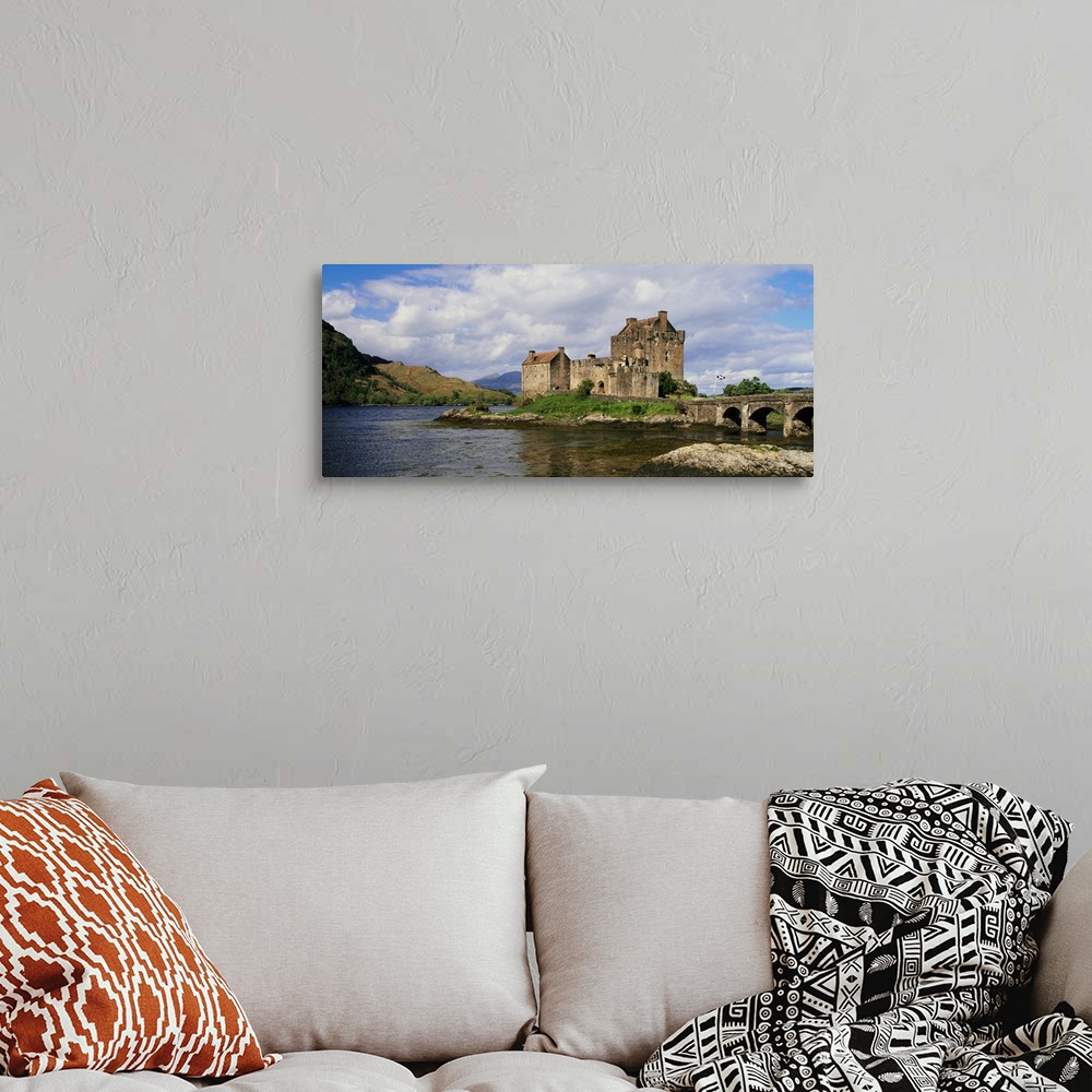 A bohemian room featuring Eilean Donan Castle, Dornie, Ross-shire, Highlands Region, Scotland