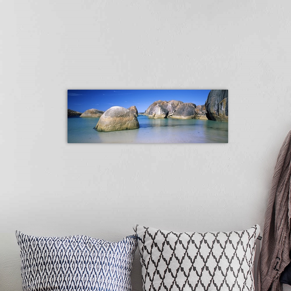 A bohemian room featuring Rock formations on the coast, Elephant Rocks, William Bay National Park, Denmark, Western Austral...