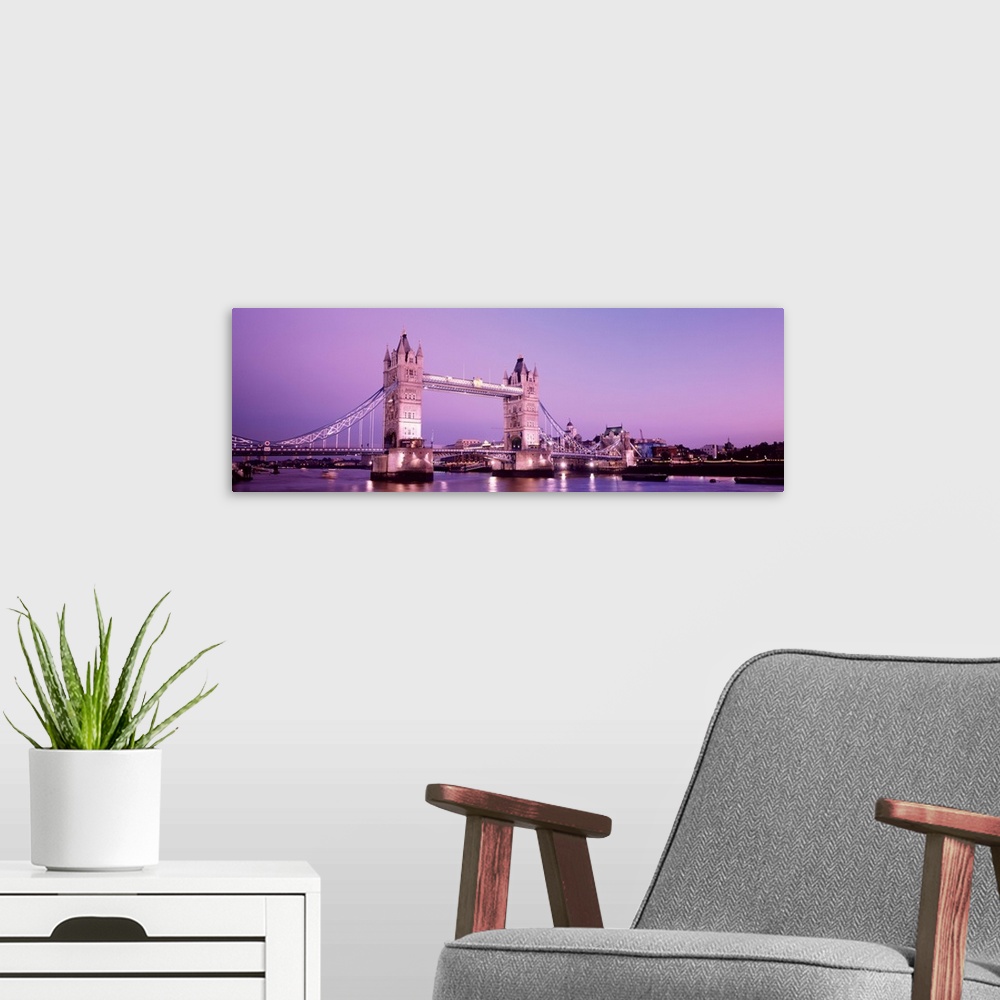 A modern room featuring England, London, Tower Bridge, evening