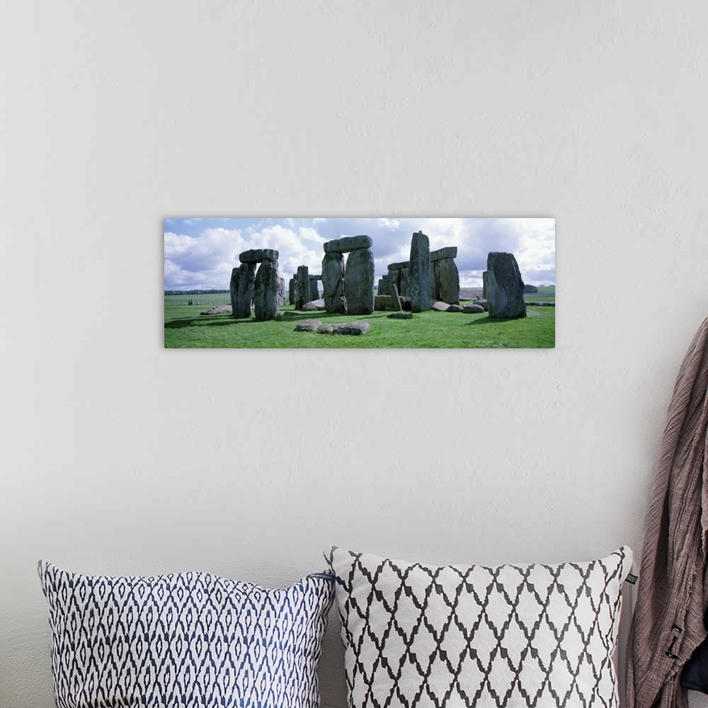 A bohemian room featuring Panorama of the famous prehistoric monument Stonehenge located in England.