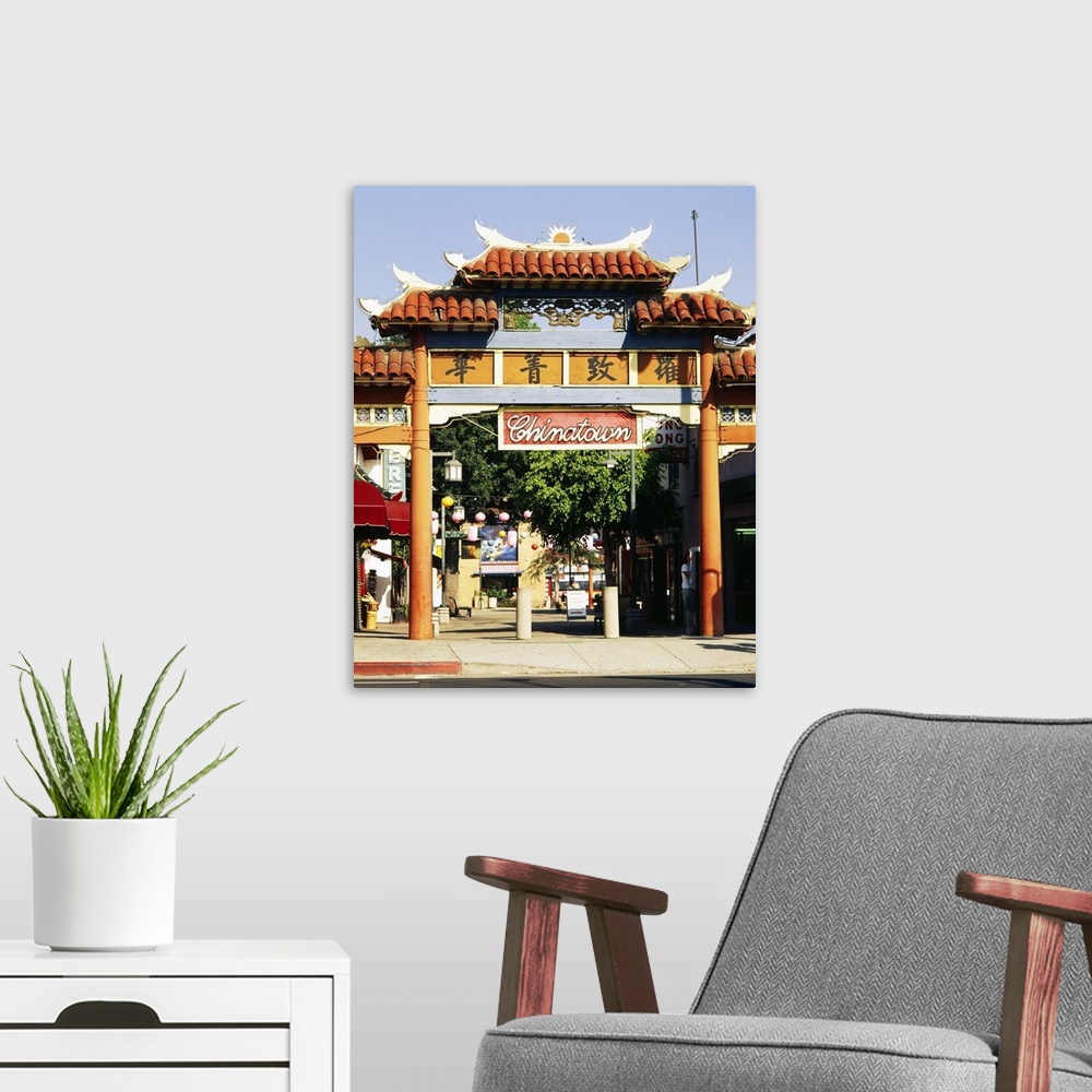 A modern room featuring Entrance of a market, Chinatown, City of Los Angeles, California
