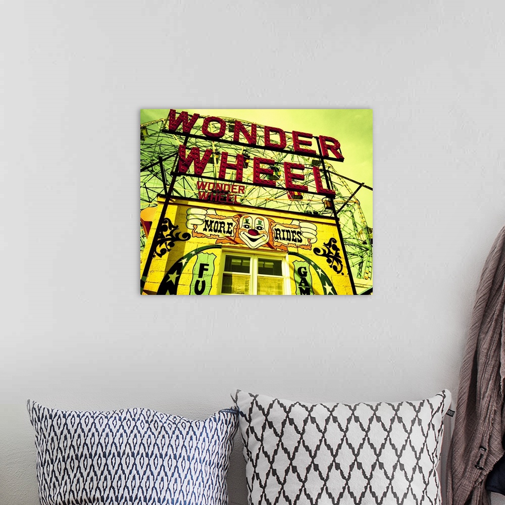 A bohemian room featuring The Wonder Wheel, Coney Island, Brooklyn, New York, New York State, USA