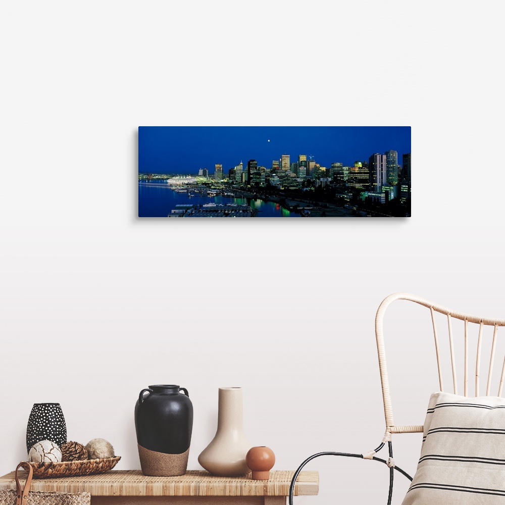 A farmhouse room featuring Evening skyline Vancouver British Columbia Canada