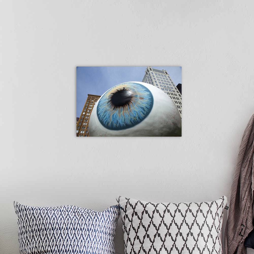 A bohemian room featuring Eyeball sculpture, Chicago, Cook County, Illinois, USA