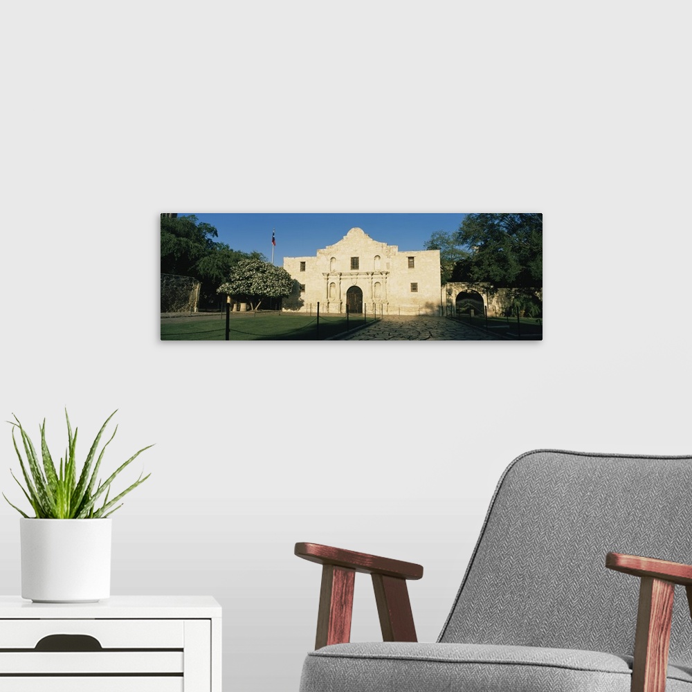 A modern room featuring Facade of a building, Alamo, San Antonio Missions National Historical Park, San Antonio, Texas