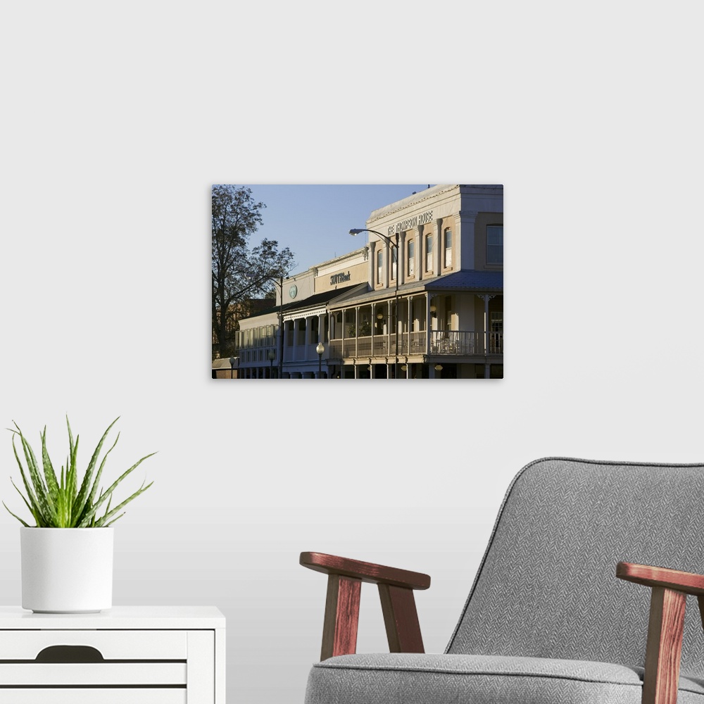 A modern room featuring Facade of a building, Courthouse Square, Oxford, Mississippi