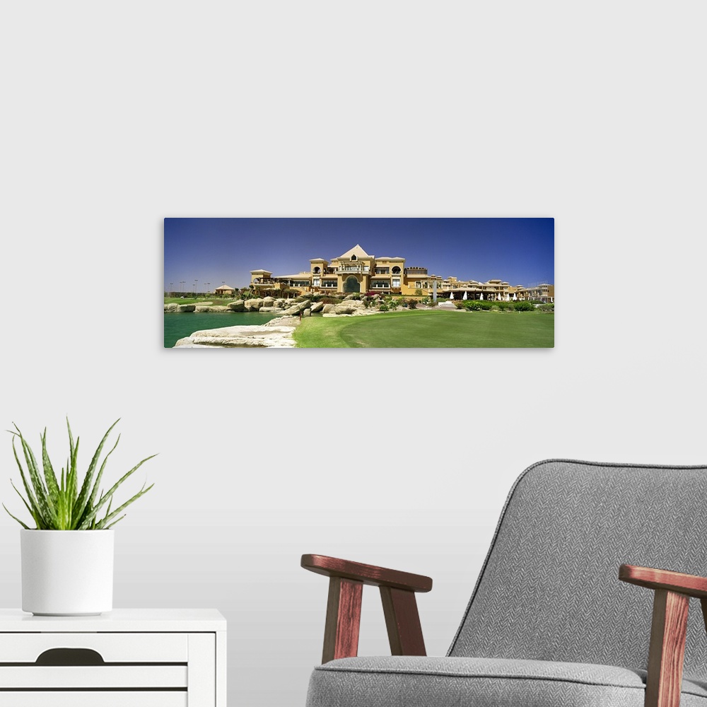 A modern room featuring Facade of a golf course, The Cascades Golf & Country Club, Soma Bay, Hurghada, Egypt
