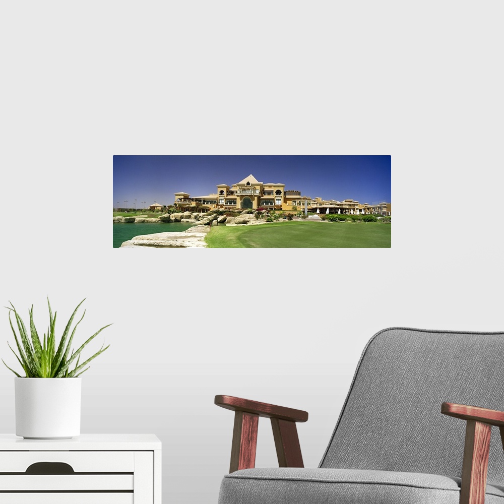A modern room featuring Facade of a golf course, The Cascades Golf & Country Club, Soma Bay, Hurghada, Egypt