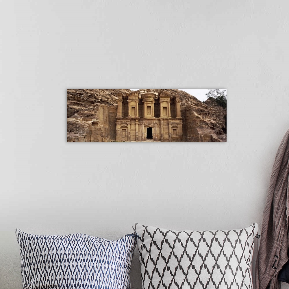 A bohemian room featuring Facade of a monastery, Ed Deir, Petra, Jordan