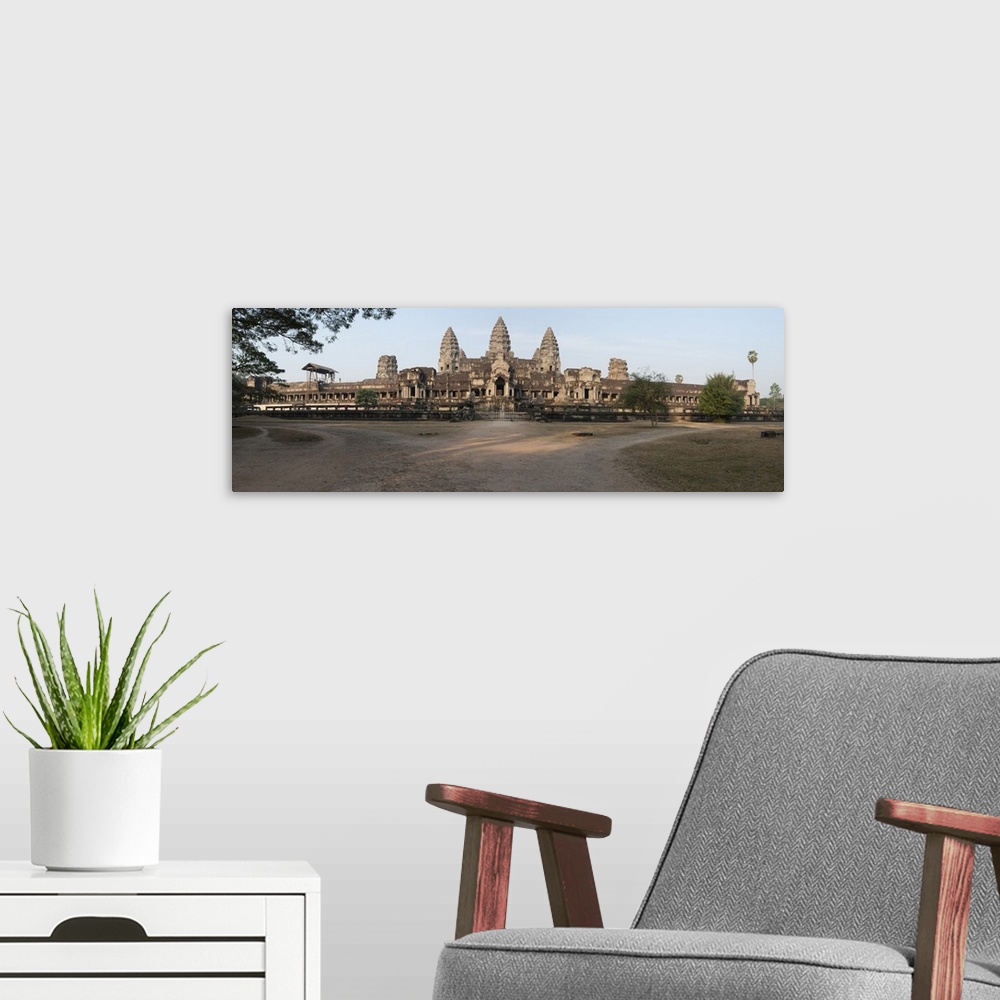 A modern room featuring Facade of a temple, Angkor Wat, Angkor, Cambodia