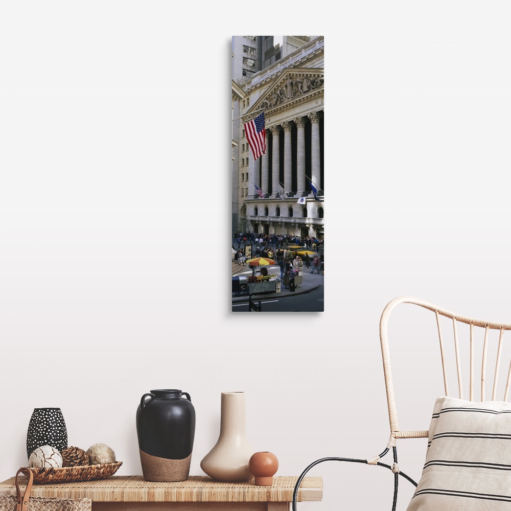 A farmhouse room featuring Facade of New York Stock Exchange, Manhattan, New York City, New York State