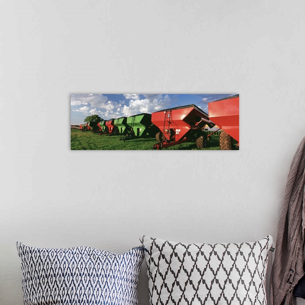 A bohemian room featuring Farm equipment in a field, York, York County, Nebraska