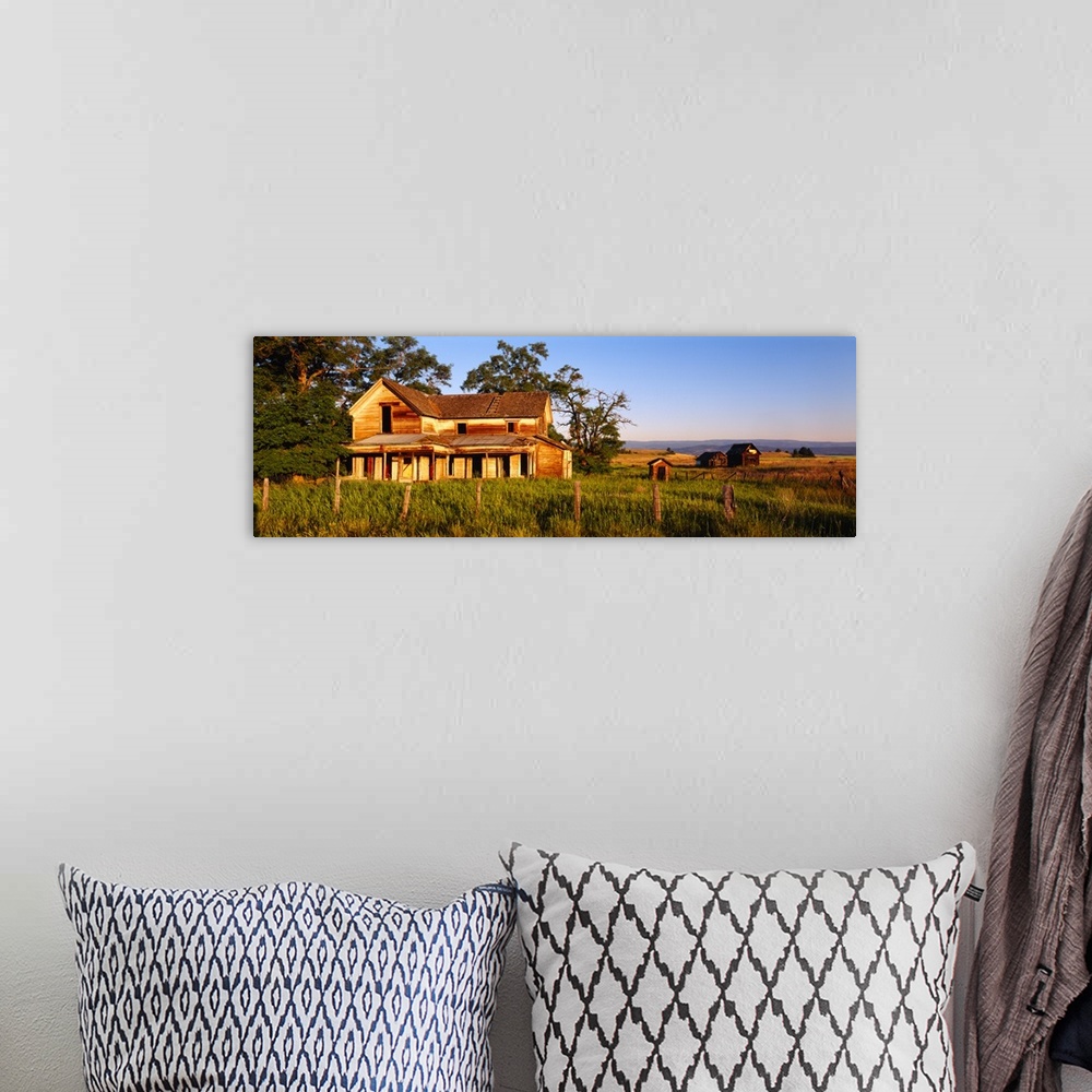 A bohemian room featuring Farmhouse on a landscape, Imbler, Union County, Oregon