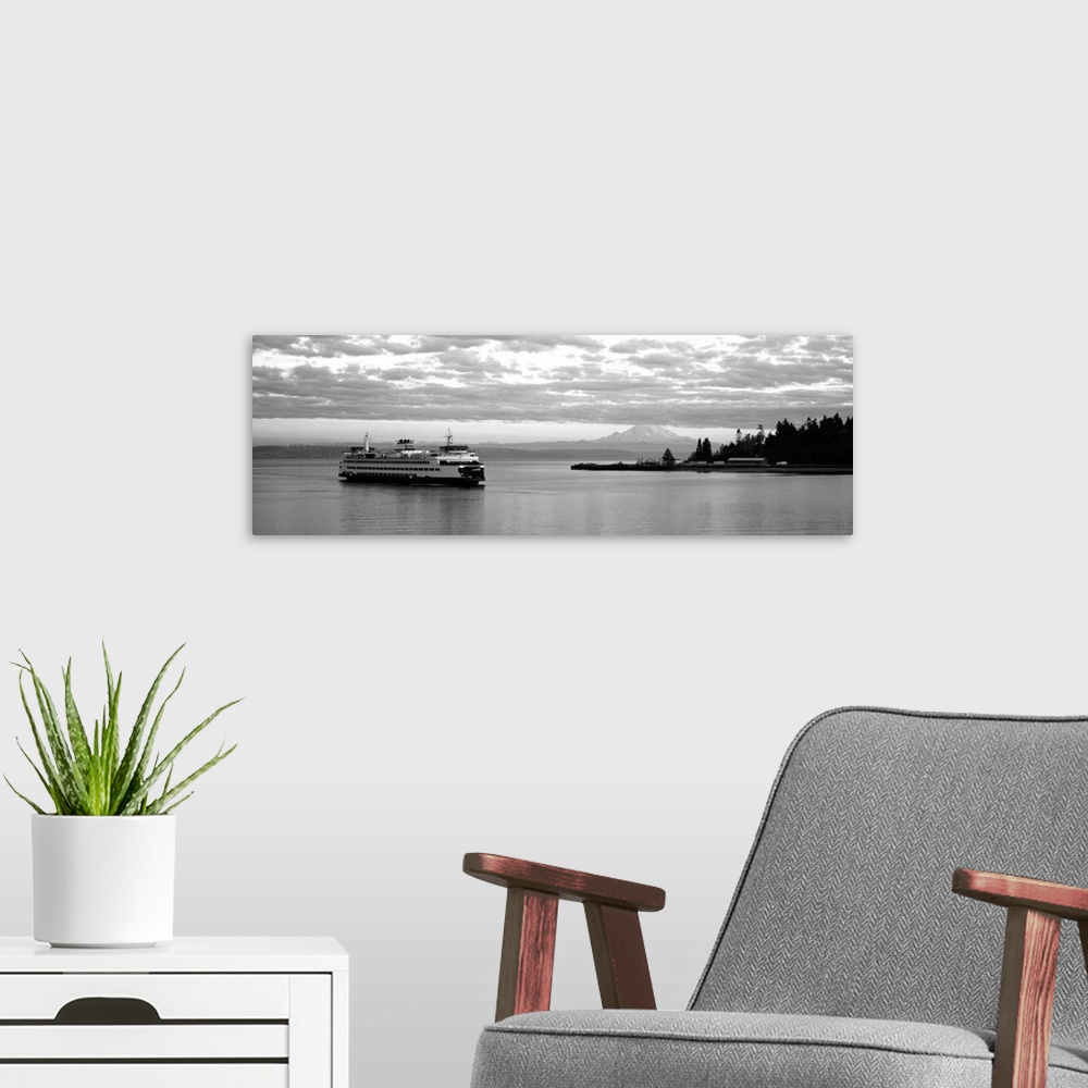 A modern room featuring Ferry in the sea, Bainbridge Island, Seattle, Washington State