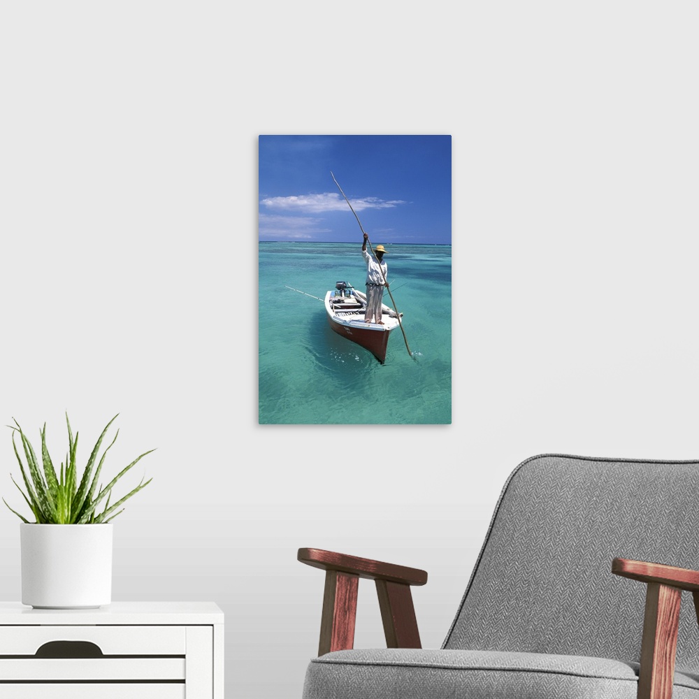 A modern room featuring Fishing Boat Mauritius