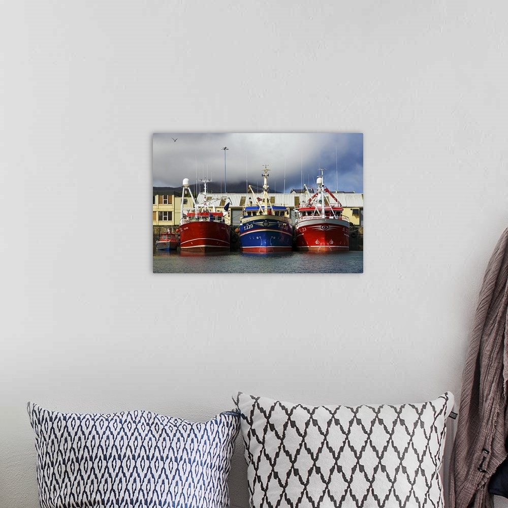 A bohemian room featuring Fishing Boats in the Harbour, Castletownberehaven, Beara Peninsula, County Cork, Ireland