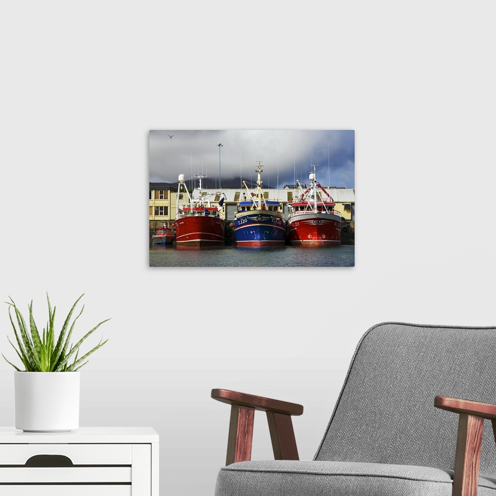 A modern room featuring Fishing Boats in the Harbour, Castletownberehaven, Beara Peninsula, County Cork, Ireland