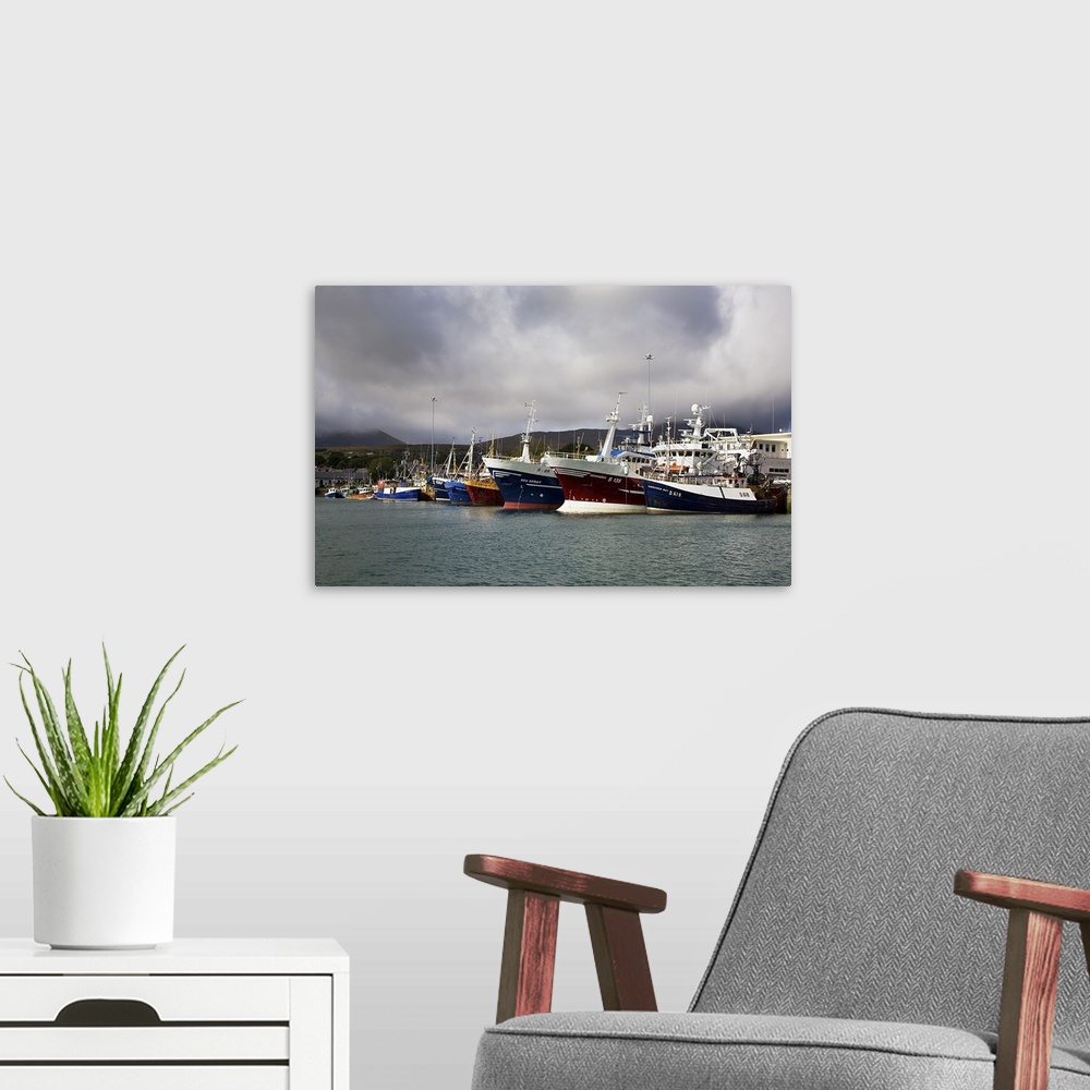 A modern room featuring Fishing Boats in the Harbour, Castletownberehaven, Beara Peninsula, County Cork, Ireland
