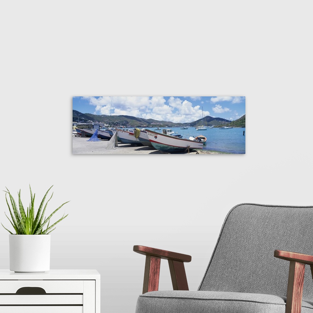 A modern room featuring Fishing Boats St Thomas US Virgin Islands