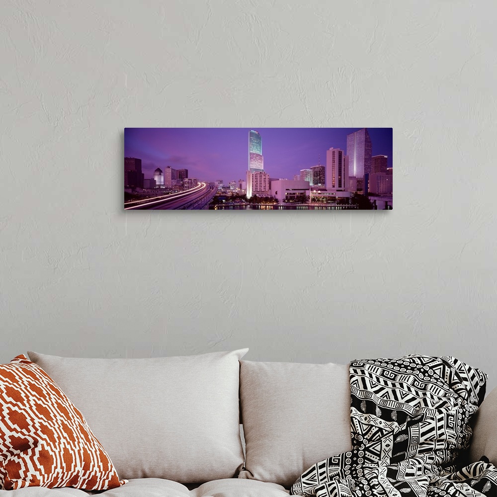 A bohemian room featuring Florida, Miami, City in the dusk