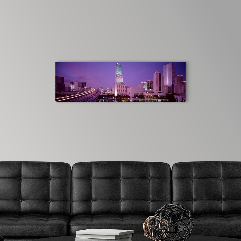 A modern room featuring Florida, Miami, City in the dusk