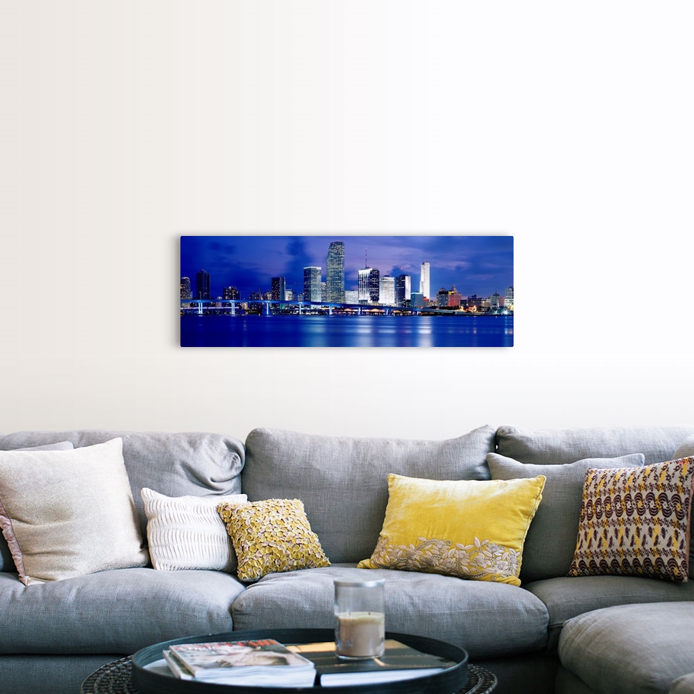 A farmhouse room featuring Miami, Florida waterfront with downtown skyline.