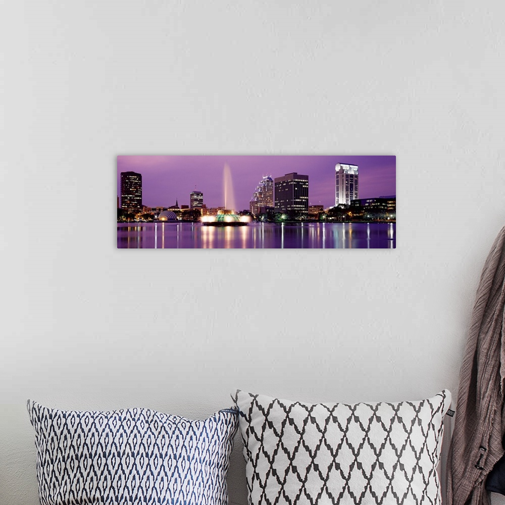 A bohemian room featuring Florida, Orlando, View of a city skyline at night