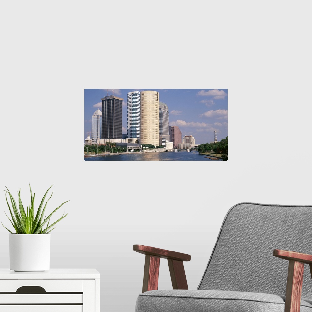 A modern room featuring Florida, Tampa, Hillsborough River, Panoramic view of waterfront and skyline