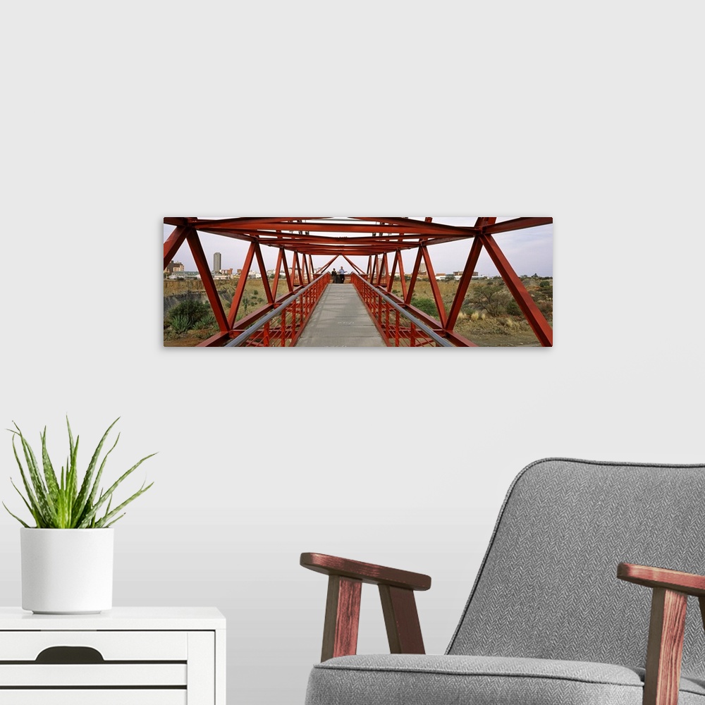 A modern room featuring Footbridge with a city in the background Big Hole Kimberley Northern Cape Province South Africa