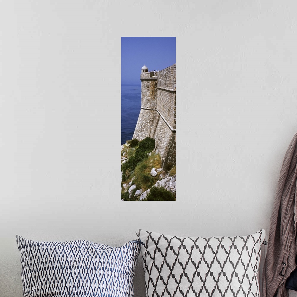 A bohemian room featuring Fortress of St Petar as seen from city wall, Dubrovnik, Croatia