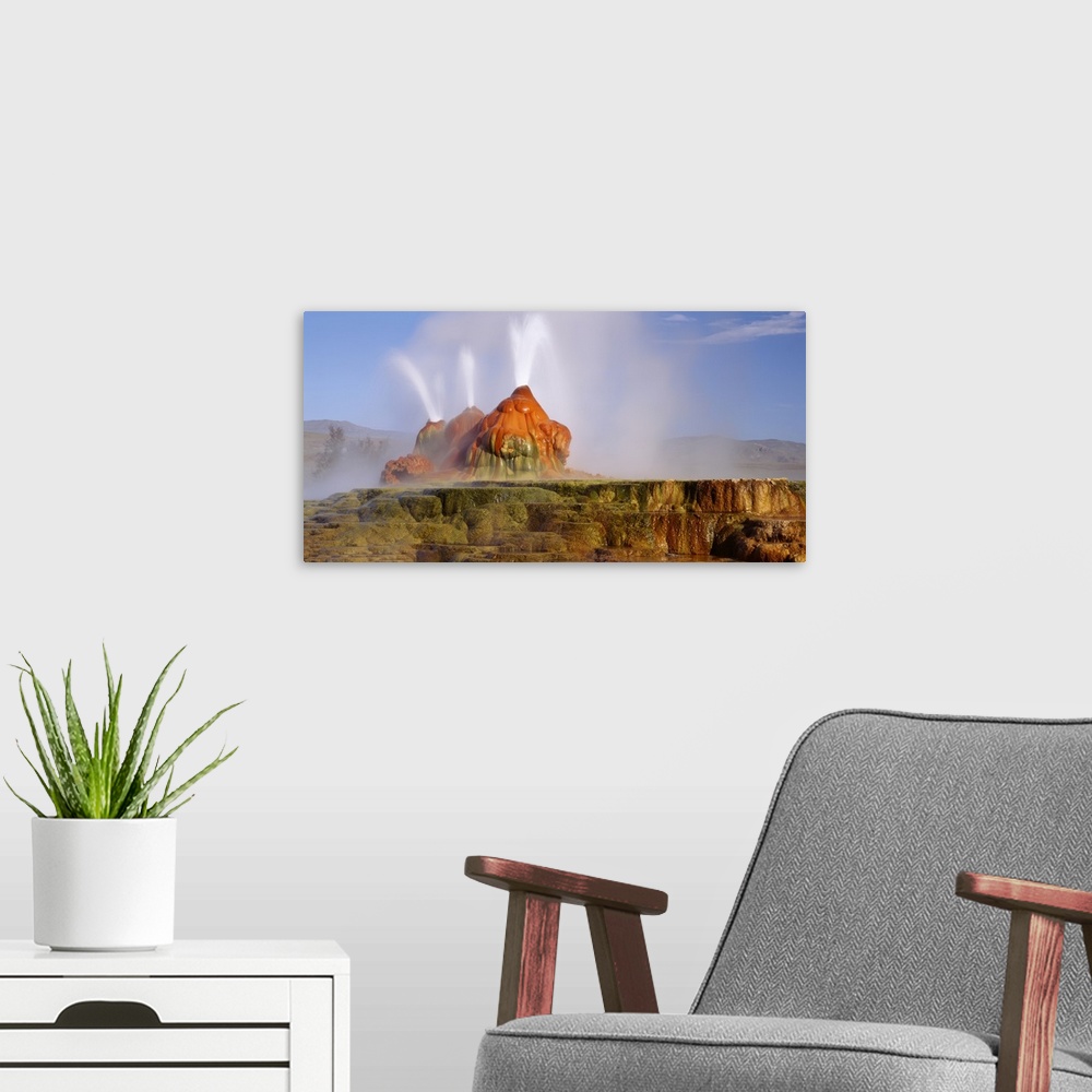 A modern room featuring Geyser Black Rock Desert NV