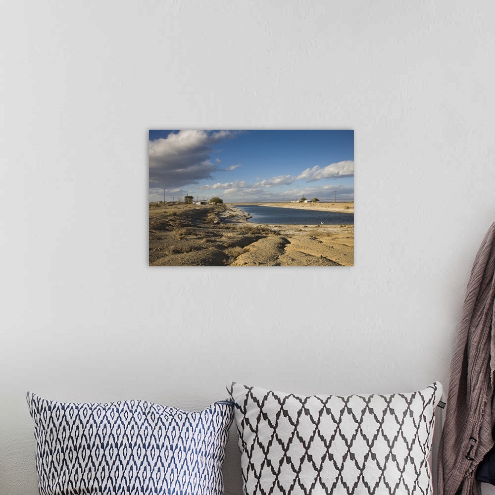 A bohemian room featuring USA, California, Salton City, view of the Salton Sea