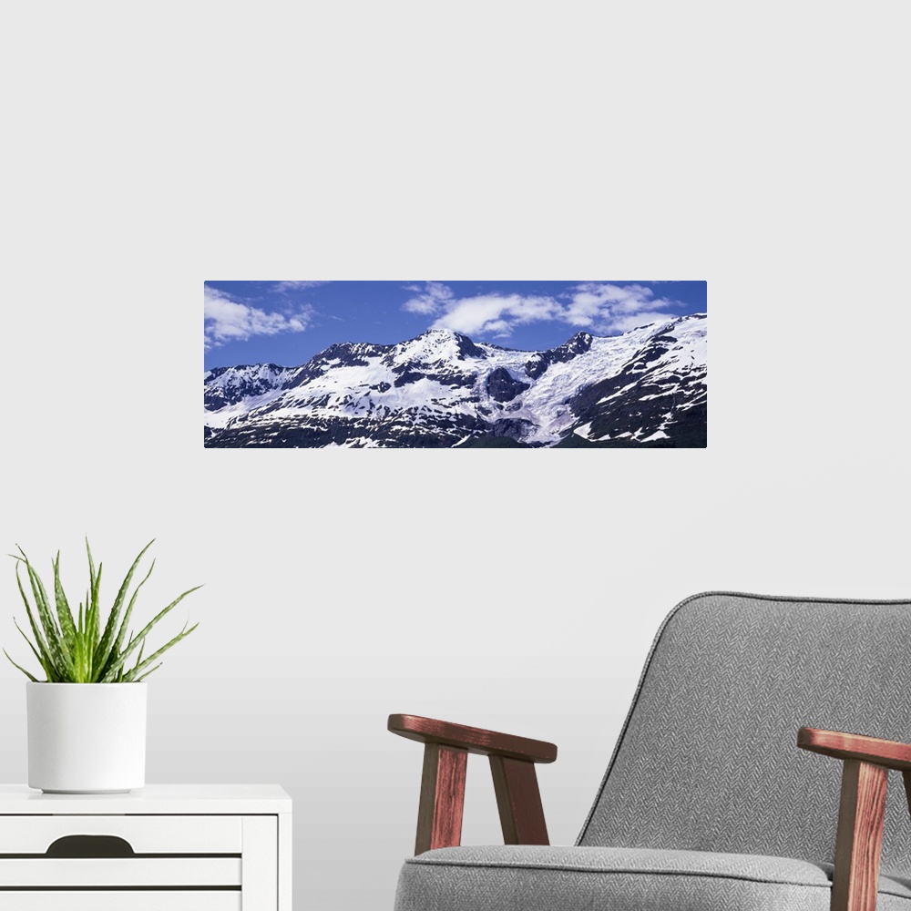 A modern room featuring Glacier on mountains College Fjord Prince William Sound Alaska