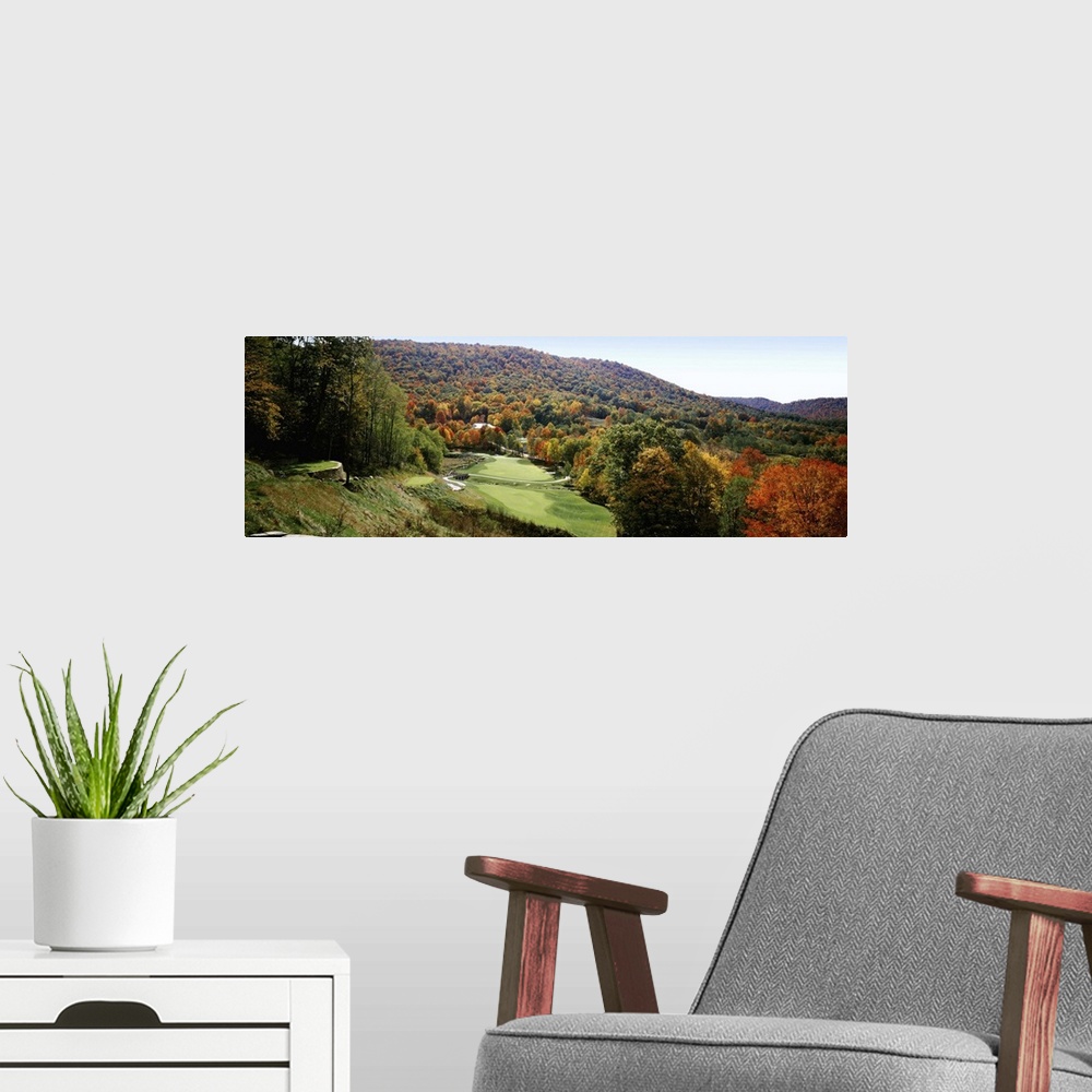 A modern room featuring Golf course on a hill, Hawthorne Valley Golf Course, Hawthorne Valley, Salon, Ohio